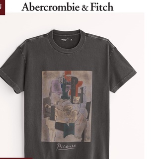 เสื้อยืด พิมพ์ลาย Abercrombie &amp; Fitch ขนาดใหญ่ สําหรับผู้ชาย