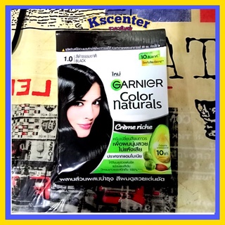 ( 1 ซอง) Garnier Color Naturals Crème Riche การ์นิเย่ คัลเลอร์ แนทเชอรัลส์ ครีมเปลี่ยนสีผมถาวร