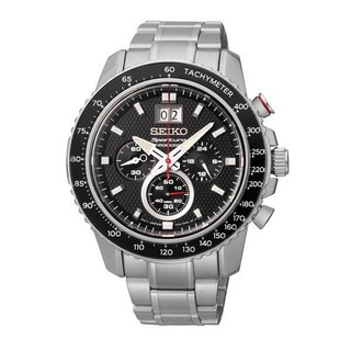 ﻿Seiko นาฬิกาผู้ชาย สายสแตนเลส Sportura chronograph รุ่น SPC137P1 - Silver