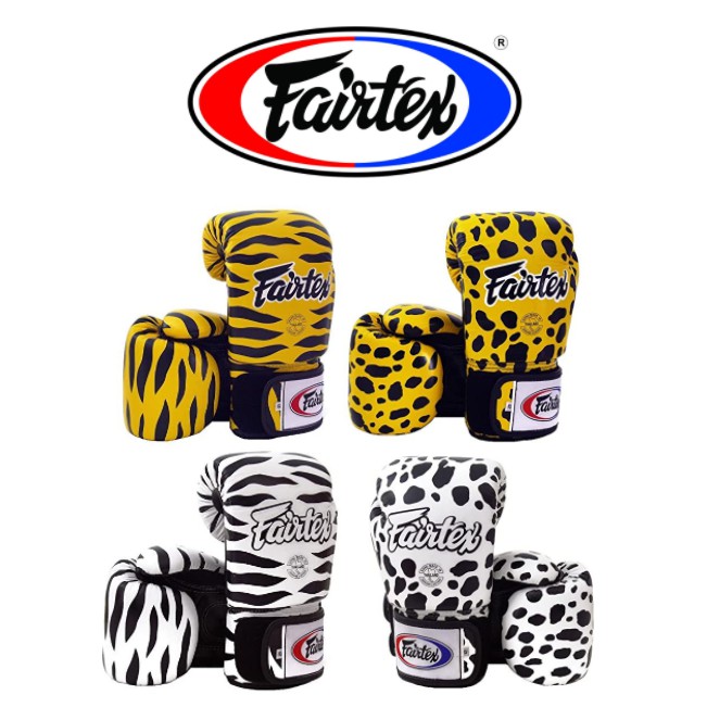 นวมชกมวยไทย Fairtex Muay Thai Boxing Gloves BGV1 Wild Animal หนังแท้ ลายจุด เสือ เสือดาว ม้าลาย Pls place 1 pair/order