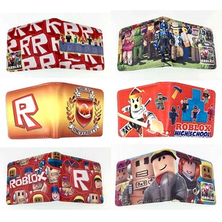 R ROBLOX Game Merchandise กระเป๋าสตางค์ ใบสั้น หนัง PU ลายการ์ตูนอนิเมะ Virtual World 20% สําหรับใส่เหรียญ