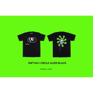 เสื้อยืดโอเวอร์ไซส์QWT124-1 CIRCLE BLACKS-3XL