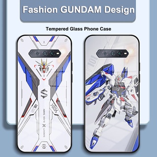 เคสกระจกนิรภัย ป้องกันเต็มเครื่อง ลาย GUNDAM สําหรับ Xiaomi BlackShark4 Pro Shark 4s Pro 4sPro Black Shark 4 4s