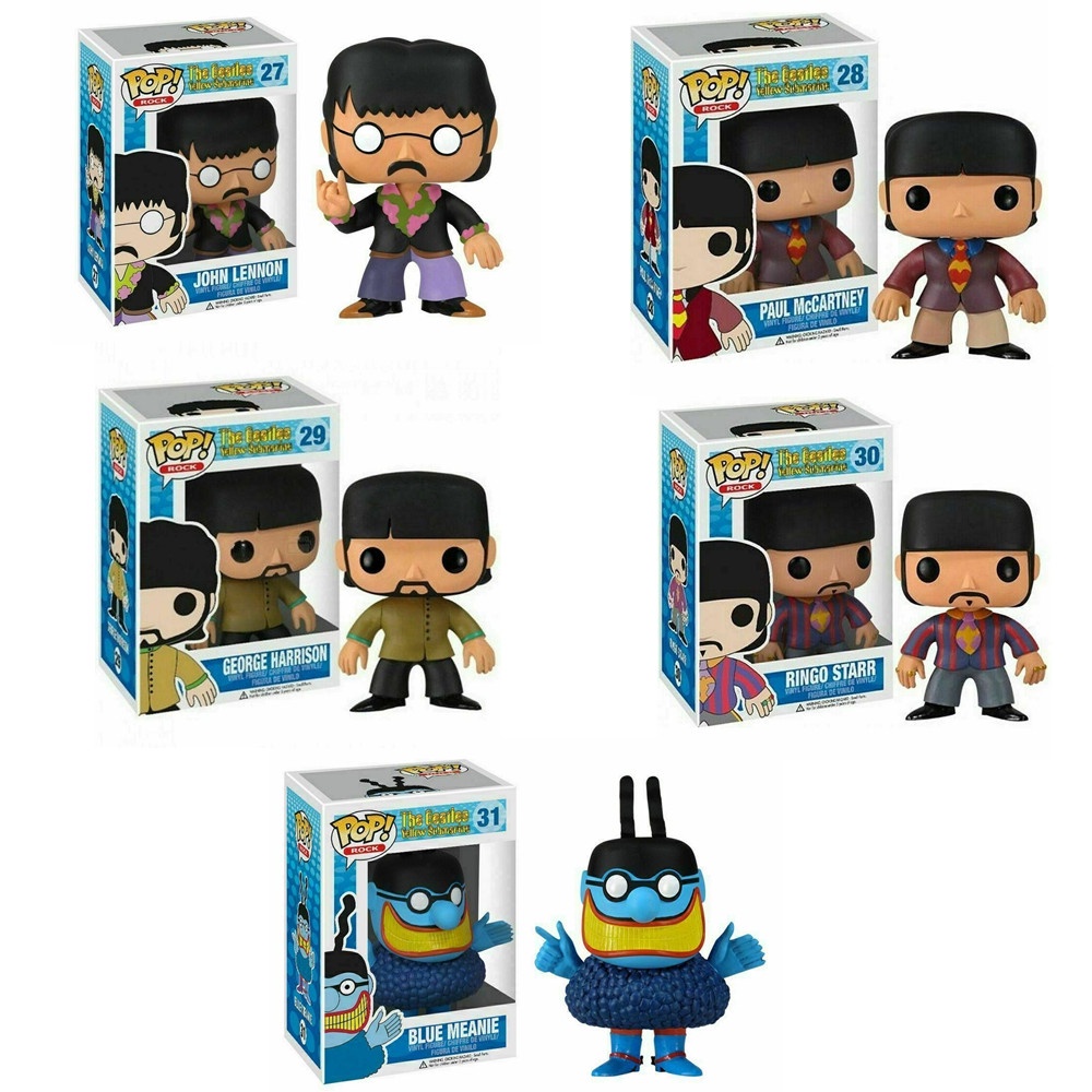 ของเล่น Funko Pop The Beatles Action Fgure John Lennon Paul George Harrison Ringo Blue Meanie