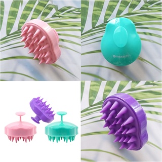 แปรงนวดศีรษะ แปรงสระผม แปรงนวดผม แปรงซิลิโคลน Hair Scalp Massager Brush (MAXSOFT®)