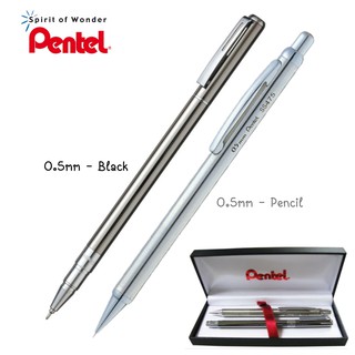 Pentel ปากกาหมึกเจล + ดินสอกด เพนเทล พร้อมกล่อง QBSS625-A