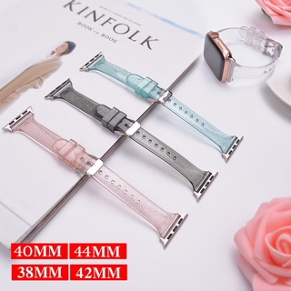 สายนาฬิกาข้อมือ แบบใส บางพิเศษ สําหรับ iWatch 8 7 6 SE 5 4 3 2 SmartWatch 41 มม. 45 มม. 44 มม. 40 มม. 42 มม. 38 มม.