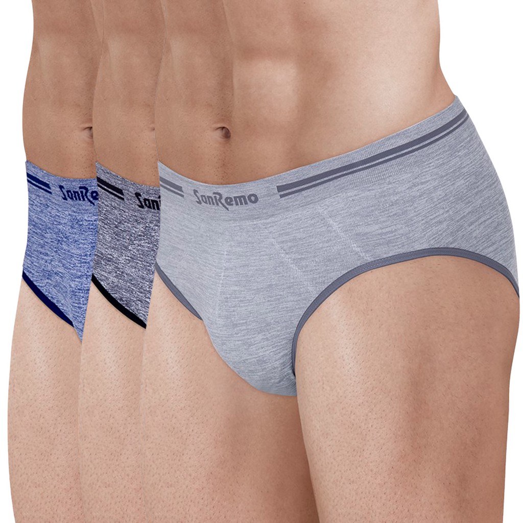 [สุดคุ้ม 3 ตัว] Sanremo Super Soft Boxer กางเกงใน บ๊อกเซอร์ กางเกงในชาย นุ่มมาก ยืดหยุ่นสูง ไม่อับชื้น NIS-SRMBOX (3 P)