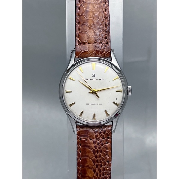 นาฬิกาเก่า นาฬิกาไขลาน นาฬิกาข้อมือโบราณไซโก้ Vintage Seiko Laurel “S mark” JUMBO size