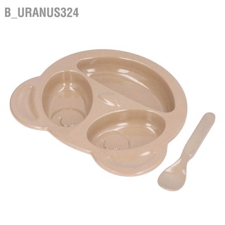 B_uranus324 Toddler Plate Set Panda Shape Natural Durable Safe Material BPA Free Lightweight Develop Good Habits Dinnerware