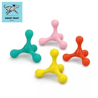 ของเล่นสุนัข ยางกัด ขัดฟัน สำหรับพันธุ์เล็ก KRAZY PAWS รุ่น Triangle Fun