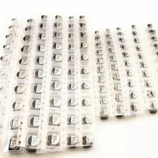 SMD Capacitor Electrolyticอลูมิเนียม10uf  6.3V 10V 16V 25V 35V 50V