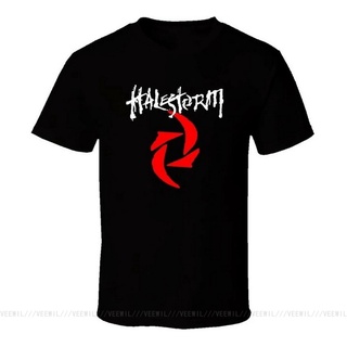 เสื้อยืดโอเวอร์ไซส์เสื้อยืด พิมพ์ลายโลโก้ร็อค Halestorm คุณภาพสูง สําหรับผู้ชายS-3XL