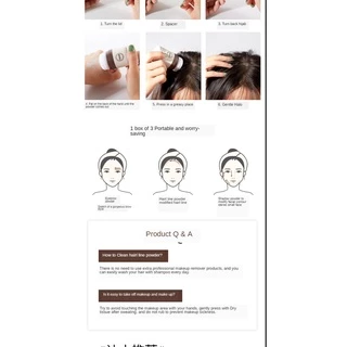NOVO5356(ใหม่/แท้) novo hair line powder โนโว ปิดผมบาง ที่ปิดเหม่ง ผงแป้งเพิ่มโวลุ่ม จัดเเต่งทรงผม