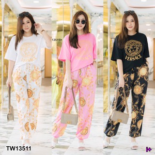 G13511 Set 2 ชิ้น #สาวอวบ เสื้อคอกลม แขนสั้น