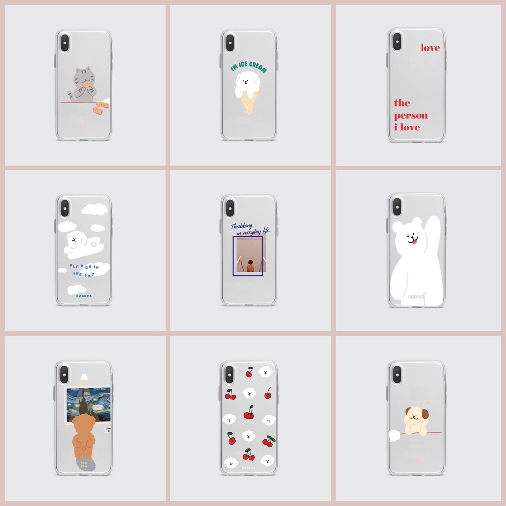 🇰🇷 【Korean Phone Case】 Jelly Cute Case Collection Premium Protective Compatible for iPhone 13 Pro Max Mini Galaxy s22 Made in Korea