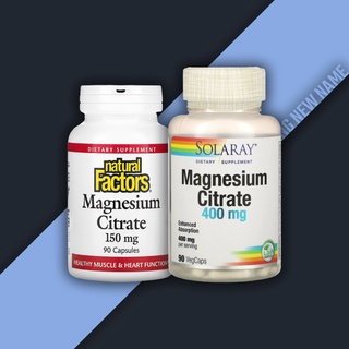 Magnesium Citrate ( แมกนีเซียม ซิเตรต ) ชนิดเม็ด LIFE Extension, Solaray