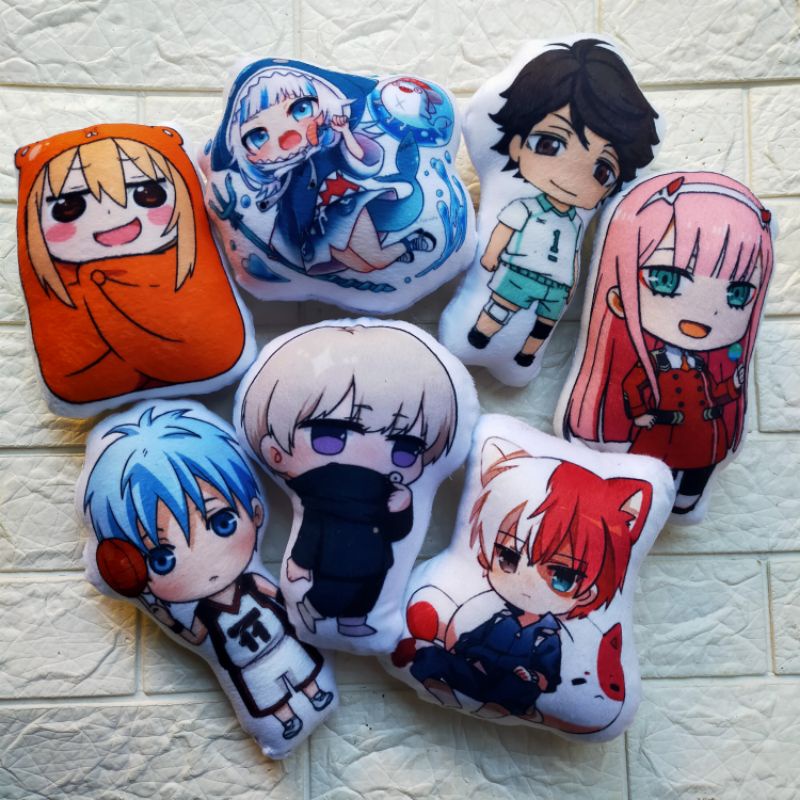 ตุ๊กตา Plushie มินิอะนิเมะ gawr gura inumaki todoroku ศูนย์สอง umaru kuroko haikyuu jujutsu boku her