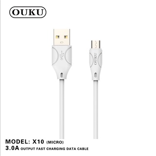 ใหม่! ouku x10 สายชาร์จรุ่นใหม่ 3A output ชาร์จเร็ว สายแข็งแรง รองรับทั้งAndroid/for L