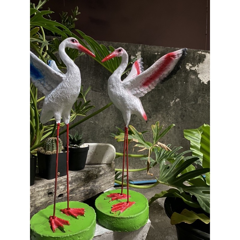 นกกระยางกางปีกสูง29 เซนติเมตร นกกระยางเรซิน(ราคาต่อ1ตัว)