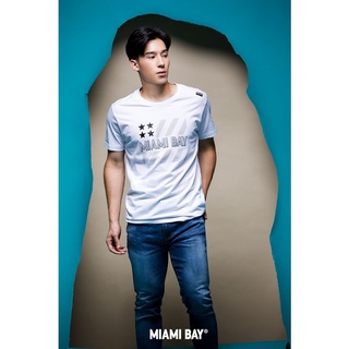 Miamibay T-shirt เสื้อยืด รุ่น SPLIT (ผู้ชาย) แฟชั่น คอกลม ลายสกรีน ผ้าฝ้าย cotton ฟอกนุ่ม ไซส์ S M L XL