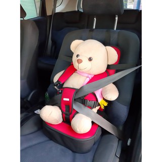 คาร์ซีทแบบพกพา มีเบาะเสริม สีแดง Premium Kids รุ่น Cushion Pad / carseat / คาร์ซีท / คาร์ซีทเด็กโต / คาร์ซีทเด็กแบบพกพา