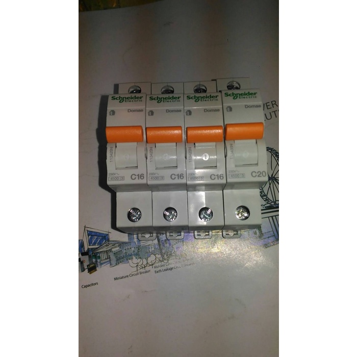 SCHNEIDER MCB 1 เฟส 6 ถึง 20 แอมป์ skhender