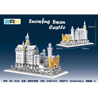 ตัวต่อ.นาโนสถานที่​ SNOWING SWANCASTEE ของZRKจำนวน8288pcs