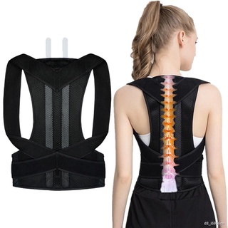 Female Male Posture Corrector Adjustable Magnetic Back Support Nylon Elastic Shoulder Back Brace Corset Back Belt - Brac