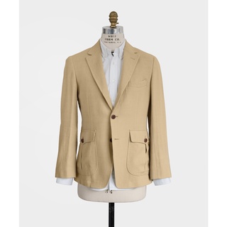 [JBB*] BEIGE LINEN WOOL TRAVEL BLAZER เจบีบี แจ็คเก็ต แจ็คเก็ตผู้ชาย สูท สูทผู้ชาย ผ้าวูลขนสัตว์ผสมลินิน สีเบจ