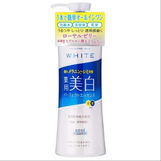 (Pre Order) KOSE Moist Mild White Perfect Essence 230ml.โลชั่นน้ำตบที่ผสานส่วนผสมจากธรรมชาติ