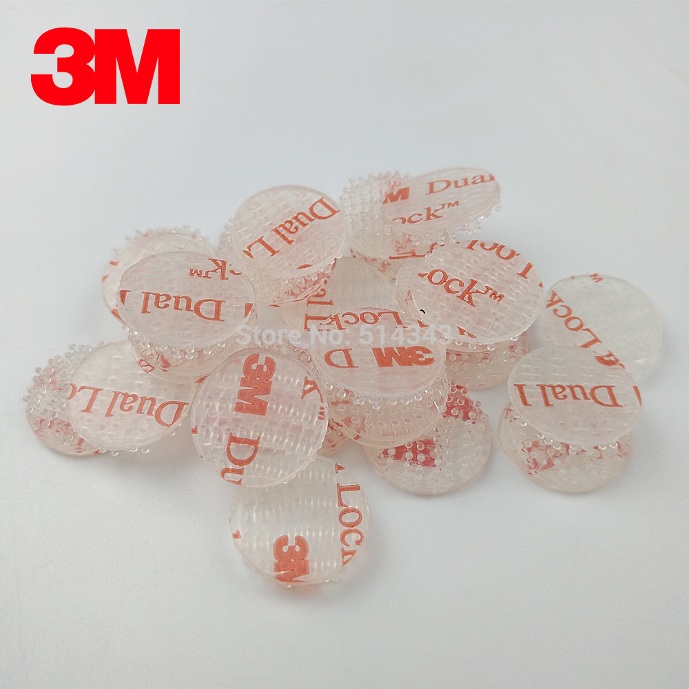 SJ3560 Dual Lock White Mushroom Fastener เทปกาวประเภท 250 เทป 3M,15/20/22MM วงกลม