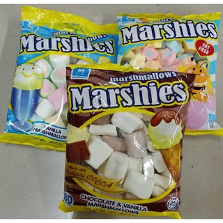 มาร์ชี่มาร์ชแมลโล่ 80 กรัม มาร์เมลโล่ marshmallows ราคาแพคละ30บาทมีให้เลือก3แบบค่ะ