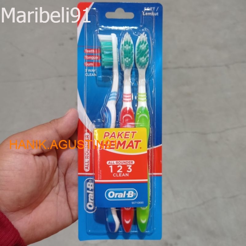 แปรงสีฟัน Oral-b 123 Soft 3s [P&G] MB91
