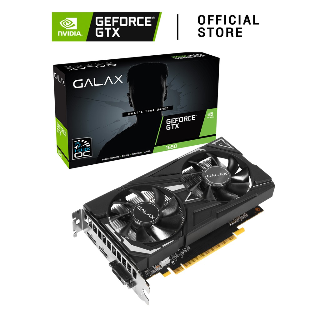 GALAX NVIDIA GeForce GTX 1650 EX-1 CLICK OC 4GB GDDR5 128BIT การ์ดจอ