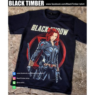 BT 161 Black Widow เสื้อยืด สีดำ BT Black Timber T-Shirt ผ้าคอตตอน สกรีนลายแน่น S M L XL XXL