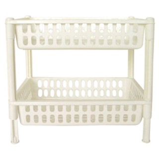 ชั้นวางของ 2 ชั้น JCJ 2202/2 สีขาว ชั้นวางของในครัว KITCHEN RACK JCJ 2202/2 2TIER PLASTIC WHITE