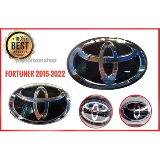 แผ่นป้าย 1 ชุด ป้ายโลโก้Toyota Fortuner 2015-2022 จำนวน 2 ตัวหน้าและหลังแบบเคลือบแก้วสีดำ19+14**จัดส่งเร้ว บริการประทับใ