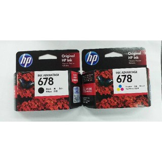 HP 678 BLACK+ HP 678 COLOR ตลับหมึกเเท้