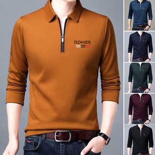 【COD】เสื้อโปโลแขนยาวสำหรับผู้ชาย