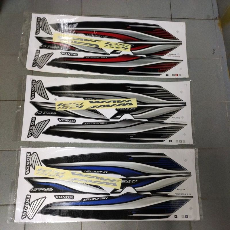 ชุดครอบสติ๊กเกอร์ Stiker (4) honda wave125i wave 125i w125i tahun 2020