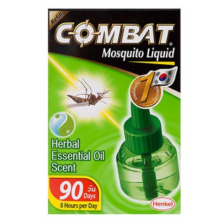 🔥HOT🔥 คอมแบท รีฟิลน้ำยาเติมเครื่องไล่ยุง กลิ่นเฮอร์บัล เอสเซนเชียล ออยล์ Combat Mosquito Liquid Refill Herbal Essential