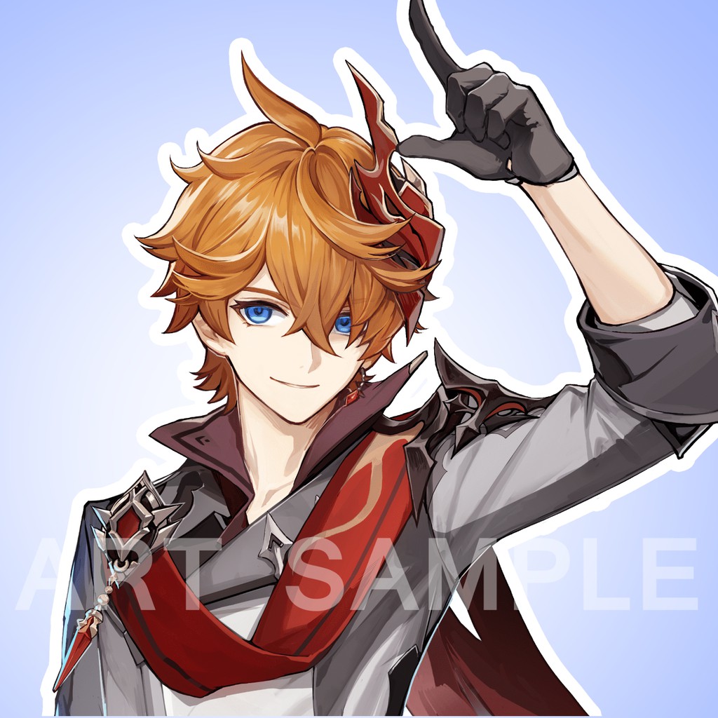 GenShin Impact Tartaglia สติ๊กเกอร์ 2 ชิ้น GenShin Impact Sticker น่ารัก สติ๊กเกอร์ เกมเกนชิน