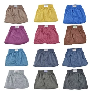 100 Salueng ( SET6ตัว ครบสี ) บ๊อกเซอร์ ผ้านิ่ม เอว 26-60" SETสีพื้น