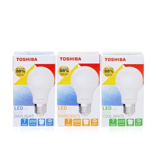 TOSHIBA หลอด LED A60 G7 7W E27 หลอดไฟแอลอีดี แสงขาว Daylight / แสงเหลือง Warm white / แสงขาวนวล Cool white DL/WW/CW