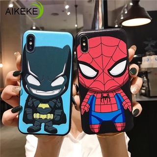 Spiderman Casing OPPO A12 A12E A7 A5S A3S A77 A71 F7 F9 F5 F11 Pro A71 A83 A1 A1K The Avengers Case Batman Captain America Cartoon Soft Cover