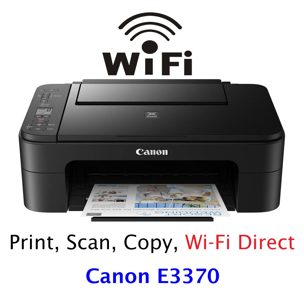 New Canon E3370 Print, Scan, Copy, Wi-Fi Direct