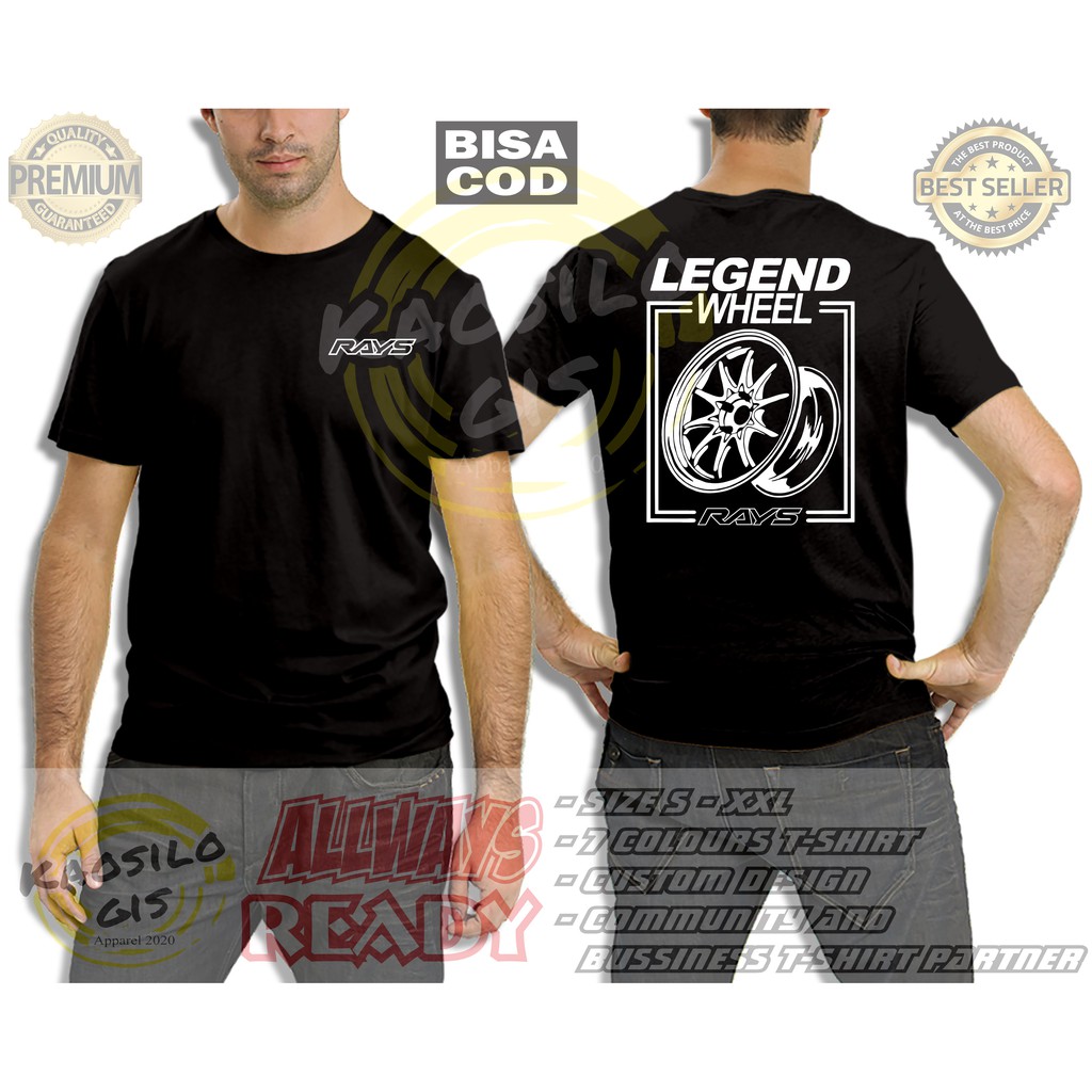 RAYS CE28 Legend Wheels เสื้อยืดขอบรถแข่ง - Kaosilogis