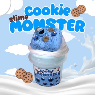 สไลม์คุ้กกี้มอนสเตอร์ Cookies Monster Slime เนื้อครีมนมนุ่มฟู สไลม์ DIY | sunfuwa