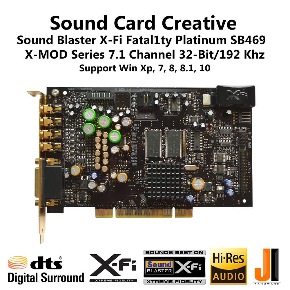Sound Card Creative Sound Blaster X-Fi Fatal1ty Platinum SB0469 X-MOD 7.1 Channel (PCI) มือสอง
